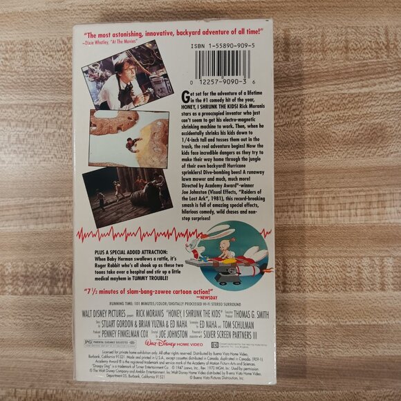 Honey I Shrunk The Kids 1989 VHS Roger Rabbit Tummy Trouble Stuart Gordon Yuzna - Picture 2 of 8